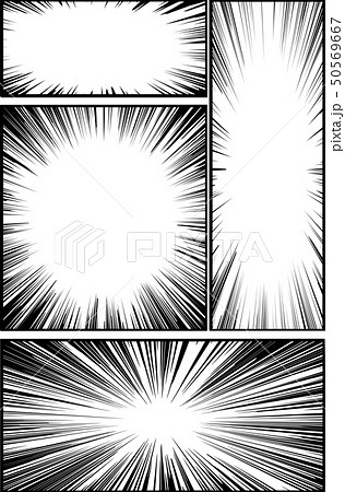 漫画 コマ枠 爆発 閃光 ポップ 吹き出し 背景素材 コピースペース イラストのイラスト素材