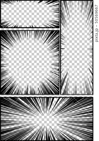 漫画 コマ枠 爆発 閃光 ポップ 吹き出し 背景素材 コピースペース イラストのイラスト素材