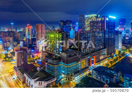 Night view of downtown Chengdu Night view of downtown Chengdu 50570870