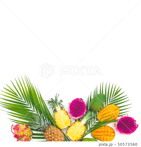 Tropical concept. Pineapple, mango and dragon 50573560
