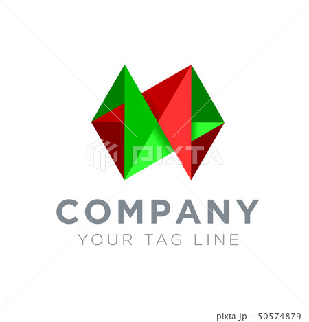 3D logo in green and red 3D logo in green and red 50574879
