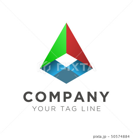 illustration of triangle logo concept illustration of triangle logo concept 50574884