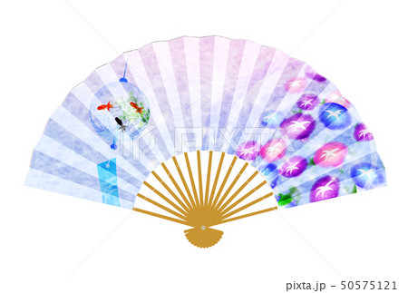 暑中見舞い　朝顔　和紙　アイコン 50575121