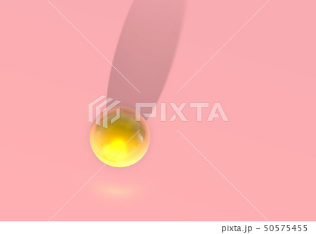 Abstract pink background with golden ball jumping in top view unusual perspective Abstract pink background with golden ball jumping in top view unusual perspective 50575455