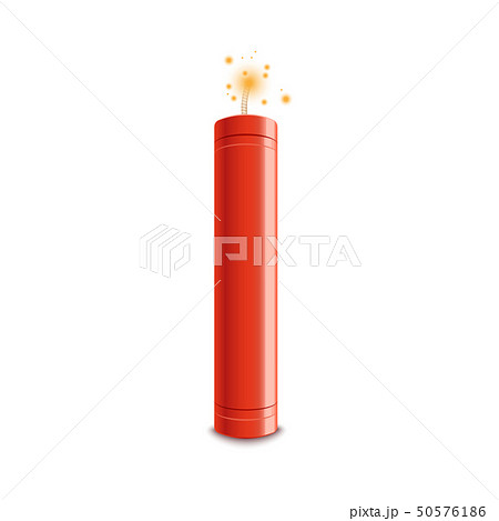 Realistic 3d red fire flash vector illustration isolated on a white background. Realistic 3d red fire flash vector illustration isolated on a white background. 50576186