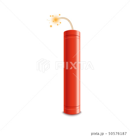 Realistic 3d red fire flash vector illustration isolated on a white background. Realistic 3d red fire flash vector illustration isolated on a white background. 50576187