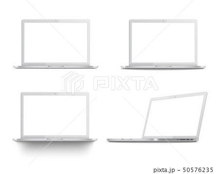 Set of white laptop mockups Set of white laptop mockups 50576235