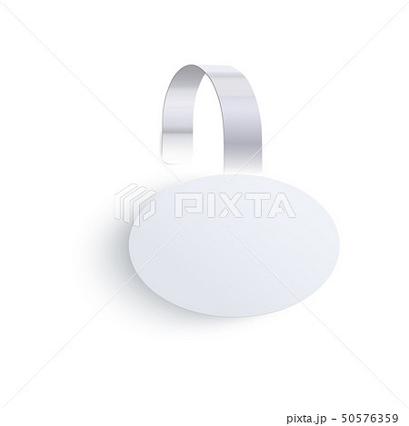Vector white wobbler tag store promotion mockup Vector white wobbler tag store promotion mockup 50576359