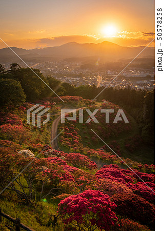 笠間つつじ公園の夕日 50578258
