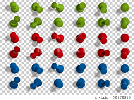 ベクター イラスト デザイン レイアウト Ai Eps 文房具 1方向から光をあてた押しピンのイラスト素材