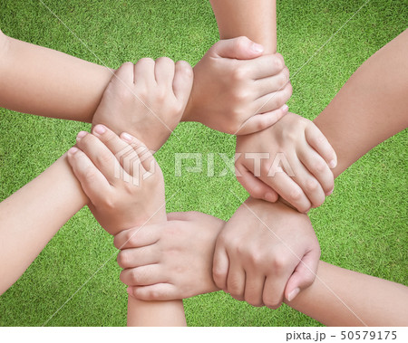 Circle of friend unity, kid friendship concept Circle of friend unity, kid friendship concept 50579175