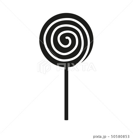 Black And White Spiral Lollipopのイラスト素材