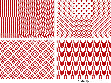 日本伝統文様　セット4種 50583069