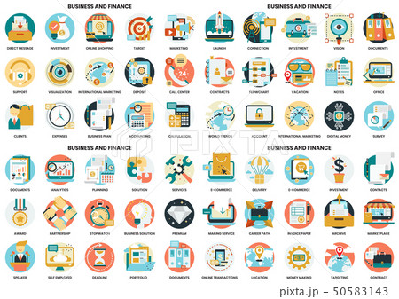 Business icons set for business 50583143