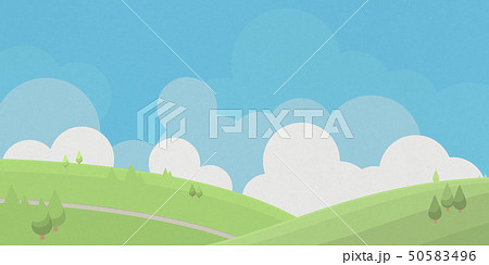 爽やかな大地-青空-雲 (和紙の風合い) 爽やかな大地-青空-雲 (和紙の風合い) 50583496