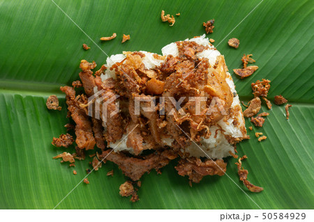Sticky Rice with fried Pork Thai Food. Sticky Rice with fried Pork Thai Food. 50584929