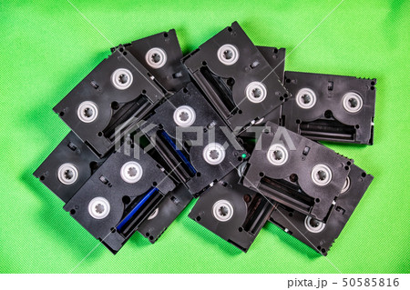 Vintage Mini DV cassette tapes - Vintage technology concept 50585816