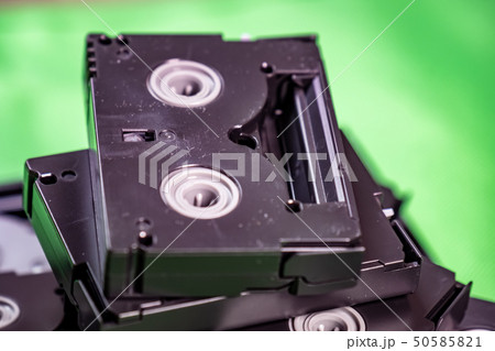 Vintage Mini DV cassette tapes - Vintage technology concept Vintage Mini DV cassette tapes - Vintage technology concept 50585821