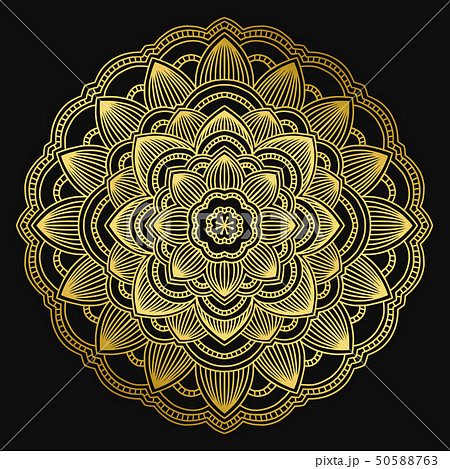 Mandala design. Ethnic round ornament. Hand drawn indian motif. Mehendi meditation yoga henna theme 50588763