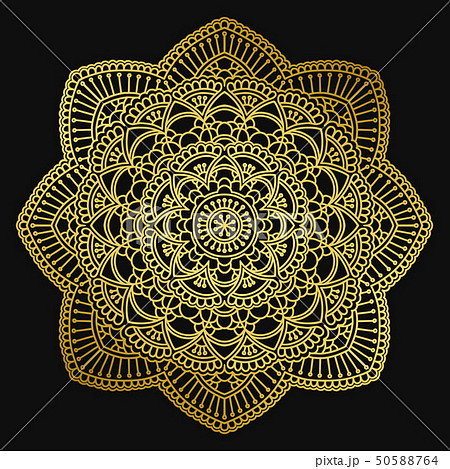 Mandala design. Ethnic round ornament. Hand drawn indian motif. Mehendi meditation yoga henna theme 50588764