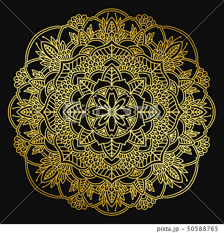 Mandala design. Ethnic round ornament. Hand drawn indian motif. Mehendi meditation yoga henna theme 50588765