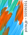 abstract background strokes of paint blue, orange and green 50590301