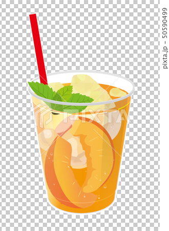 Peach tea - Stock Illustration [50590499] - PIXTA