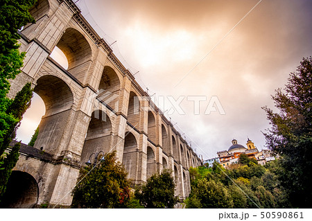 monumental bridge of Ariccia - Rome province in Lazio - Italy monumental bridge of Ariccia - Rome province in Lazio - Italy 50590861