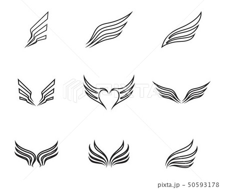 Wing logo and symbol business template 50593178