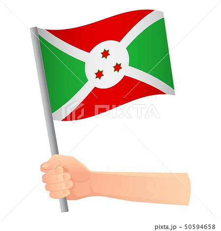 Burundi flag in hand Burundi flag in hand 50594658