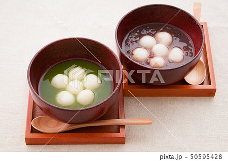 抹茶の白玉ぜんざい 抹茶の白玉ぜんざい 50595428