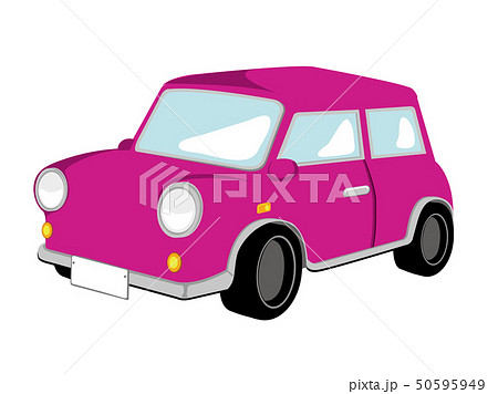 軽自動車 軽乗用車 イラスト 紫 パープル のイラスト素材