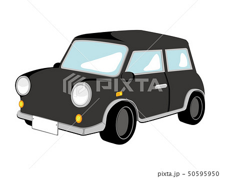 軽自動車/軽乗用車　イラスト (黒・ブラック) 50595950