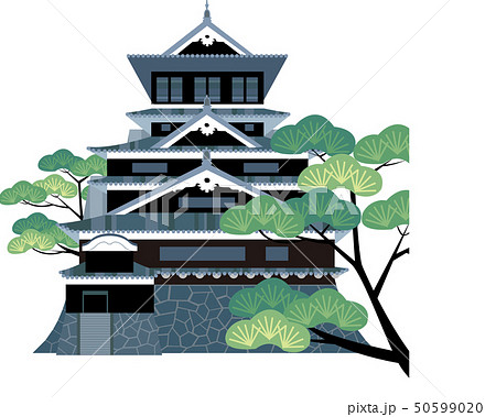 熊本城のイラスト素材 50599020 Pixta