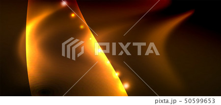 Neon color wave lines abstract background, magic techno futuristic light 50599653