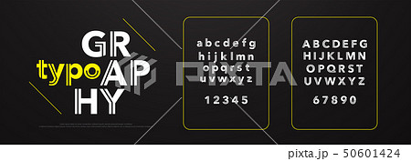 Modern alphabet fonts and numbers. Typography 50601424