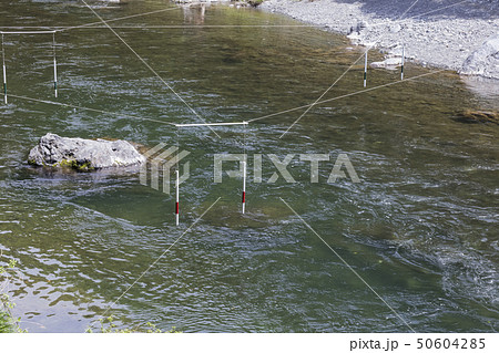 御岳渓谷　カヌー競技　旗門ポール 50604285