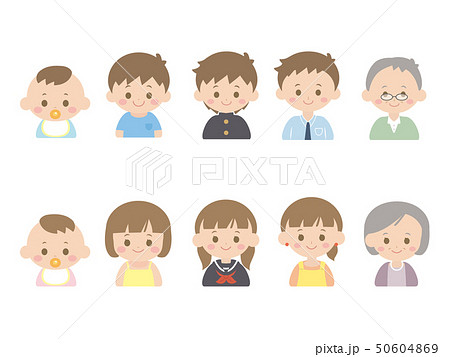 人物 成長1のイラスト素材