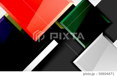 Bright colorful square shape blocks geometrical background 50604871