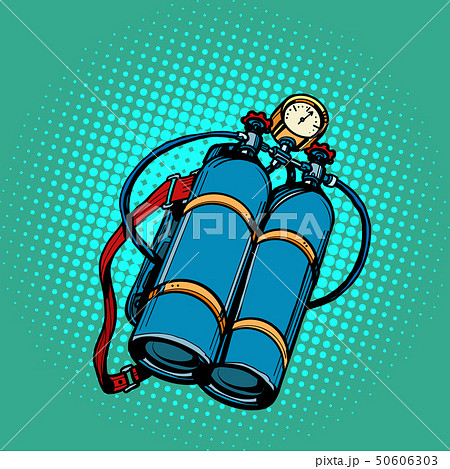 oxygen tank for diver. Underwater swimming 50606303