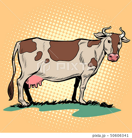 Dairy Milk Cow With Udder Farm Animalのイラスト素材
