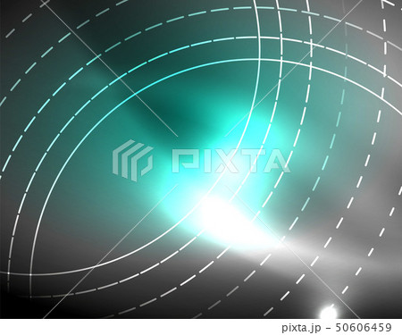 Dark space with neon color glowing lights abstract background Dark space with neon color glowing lights abstract background 50606459