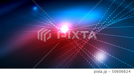 Color neon lights with waves abstract background 50606624