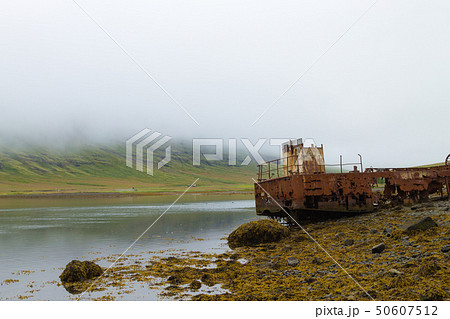 Shipwreck from Mjoifjordur fiord, east Iceland. Shipwreck from Mjoifjordur fiord, east Iceland. 50607512