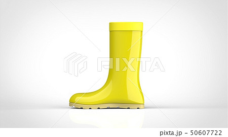 長靴 黄色 側面のイラスト素材