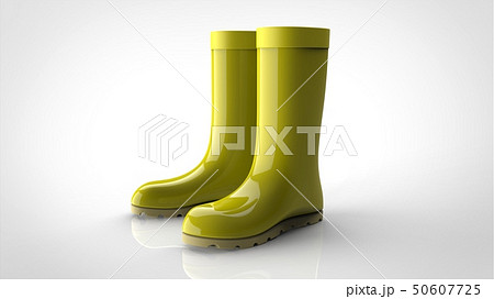 長靴 黄色のイラスト素材