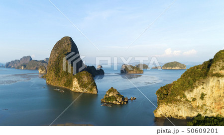 Mangrove forest and rock mountains island in Phang 50609201