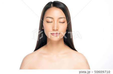 Beautiful Young asian Woman with Clean Fresh Skin Beautiful Young asian Woman with Clean Fresh Skin 50609710