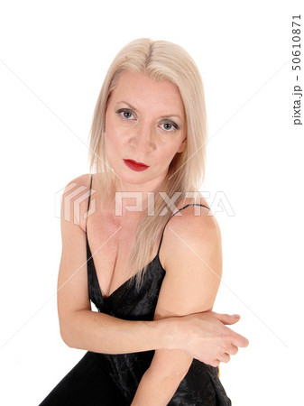 A head shoot of a beautiful blond woman looking A head shoot of a beautiful blond woman looking 50610871