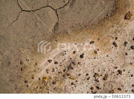 Cracked and separated of moist clay 50611373